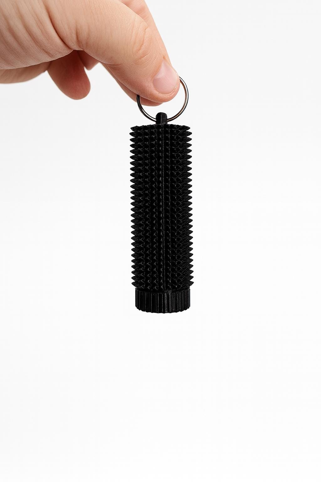 Sensory Spiky Fidget Keychain – Textured Roller Toy with Secret Compartment for Discreet Storage