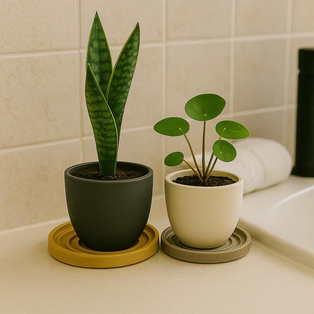 Spiral Plant Tray | Humidity Tray & Drainage Saucer | Modern Plant Plate for Indoor Pots