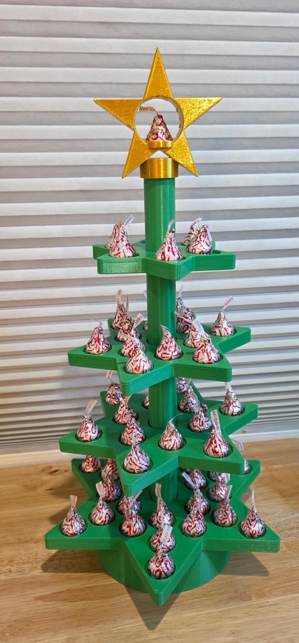 Hershey Kiss Christmas Tree Display – Hold 54 Kisses Collapsible Stand