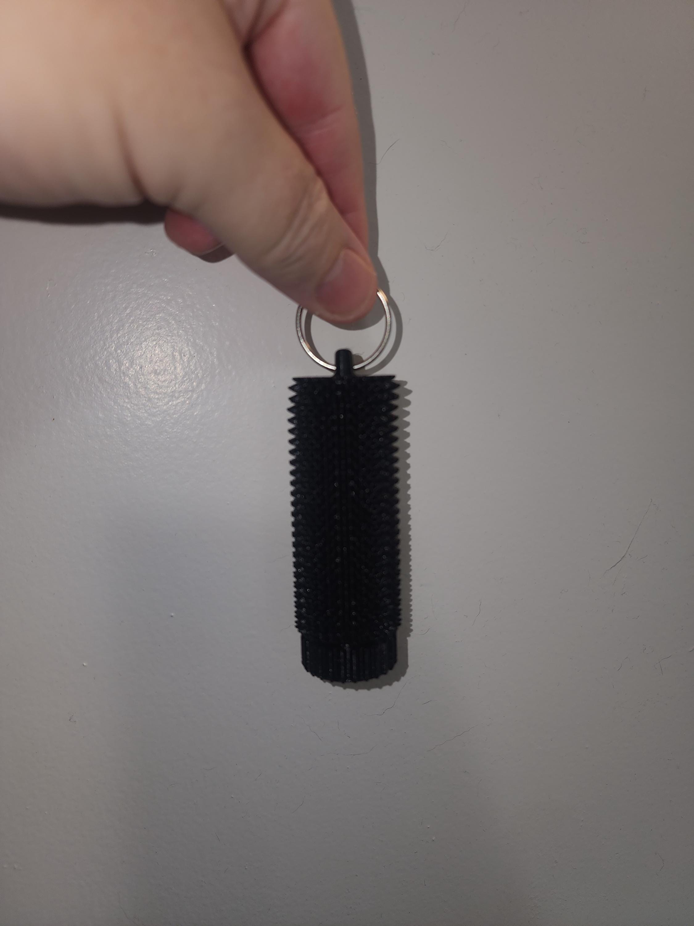 Sensory Spiky Fidget Keychain – Textured Roller Toy with Secret Compartment for Discreet Storage