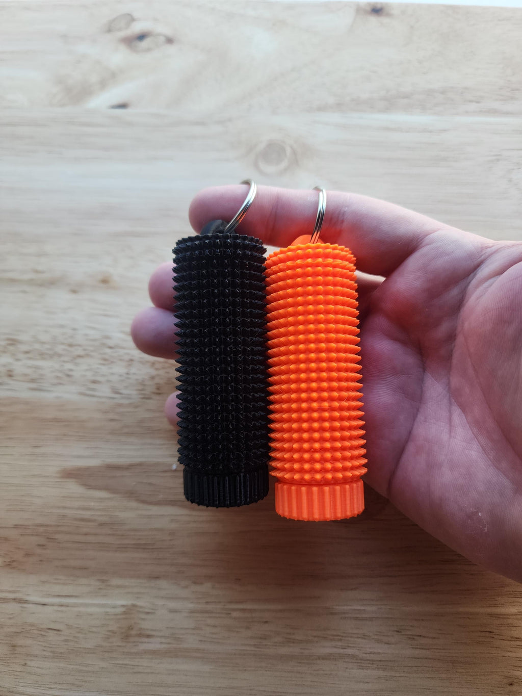 Sensory Spiky Fidget Keychain – Textured Roller Toy with Secret Compartment for Discreet Storage