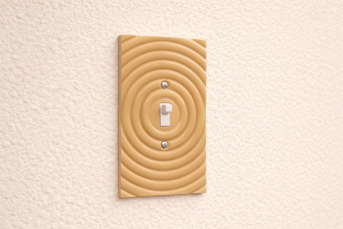 Oval Mid-Century Modern Toggle Switch Plate | Decorative Light Switch Cover | 4 Designs, Over 20 Colors