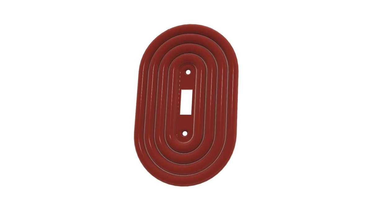 Oval Mid-Century Modern Toggle Switch Plate | Decorative Light Switch Cover | 4 Designs, Over 20 Colors