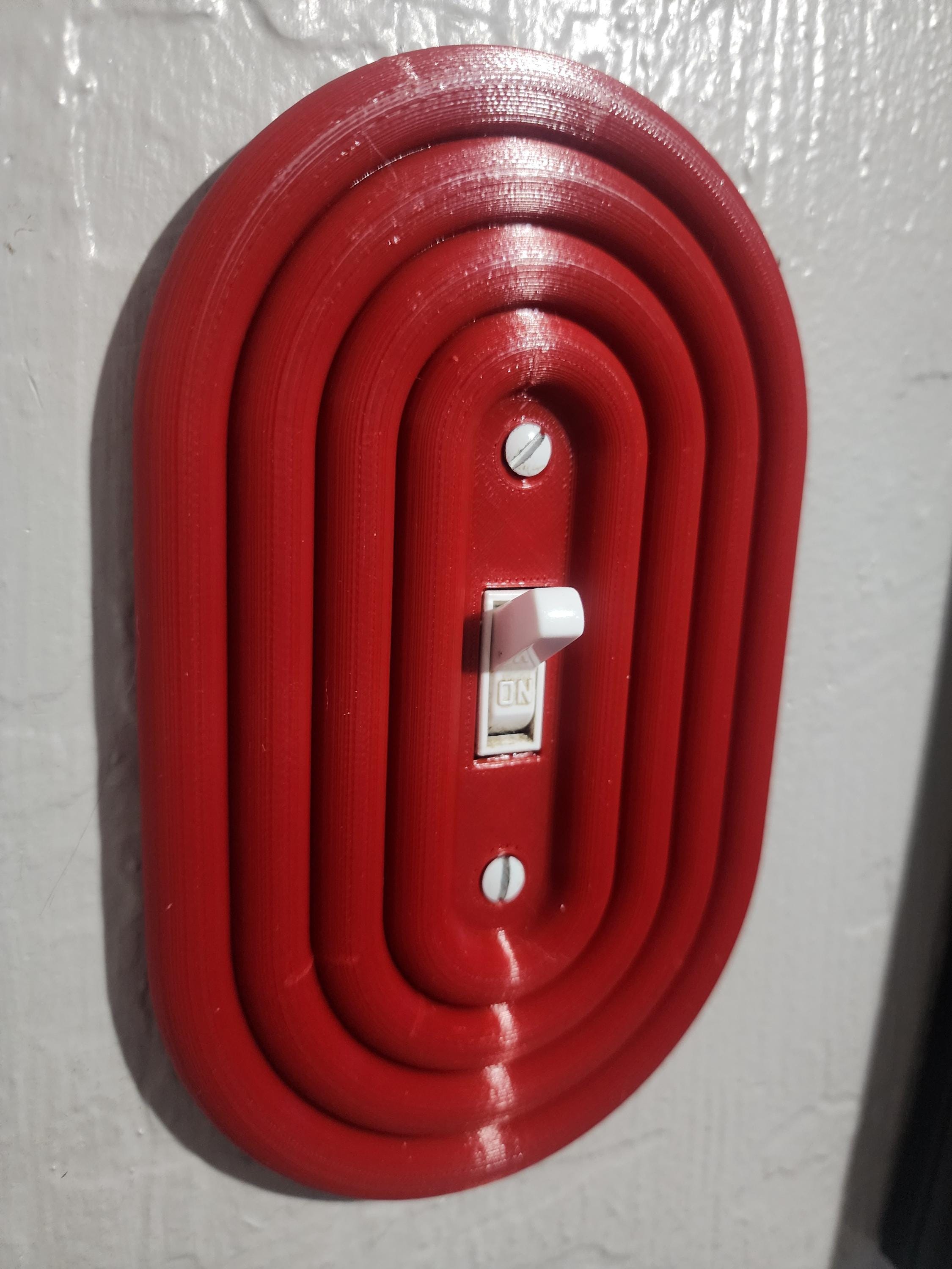 Oval Mid-Century Modern Toggle Switch Plate | Decorative Light Switch Cover | 4 Designs, Over 20 Colors
