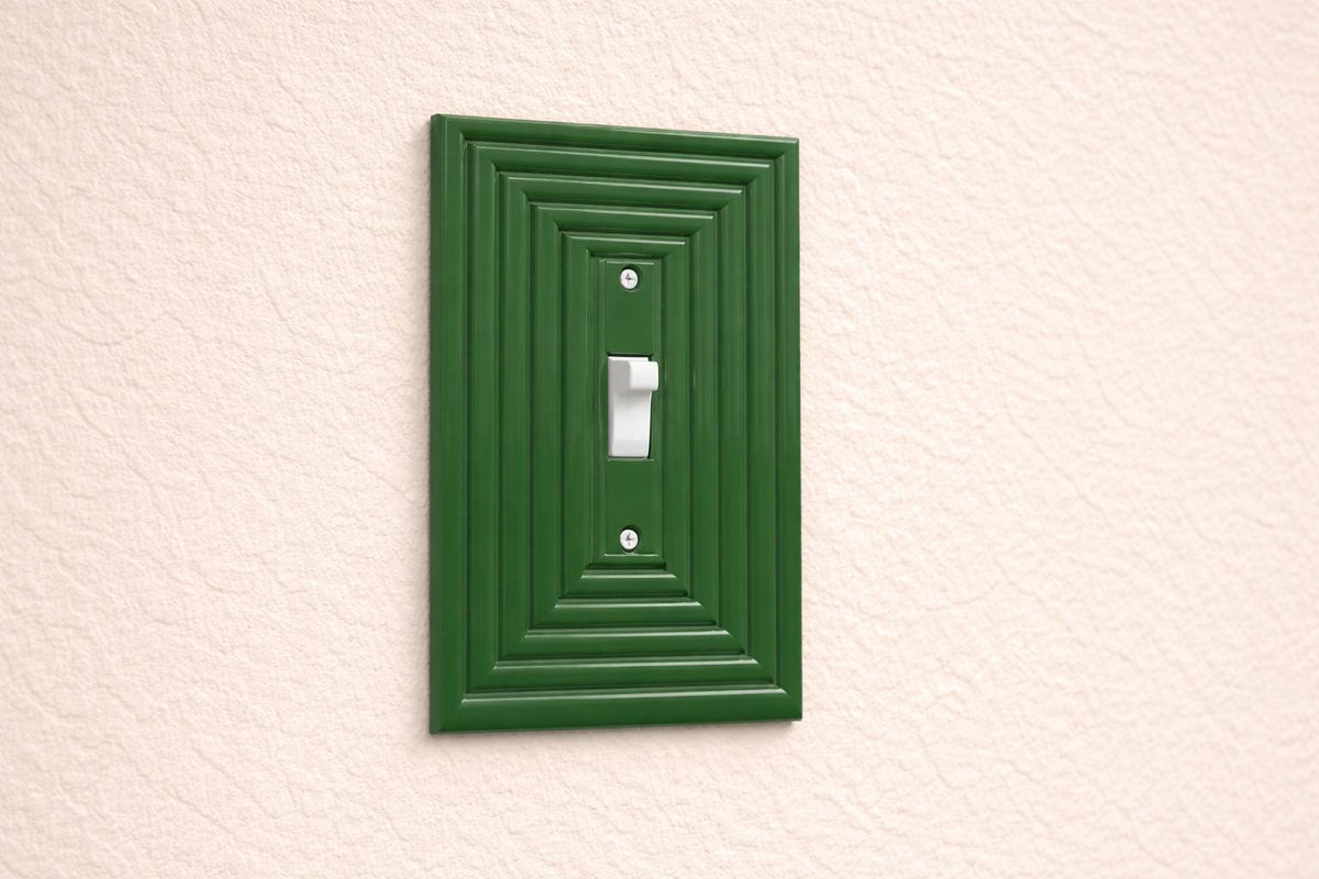 Oval Mid-Century Modern Toggle Switch Plate | Decorative Light Switch Cover | 4 Designs, Over 20 Colors