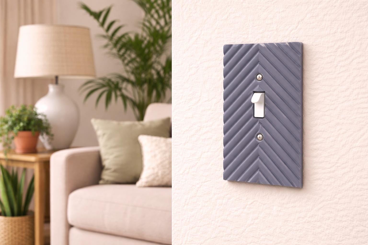Mid-Century Modern Oval Toggle Switch Plate | Custom Colors | 4 Unique Designs