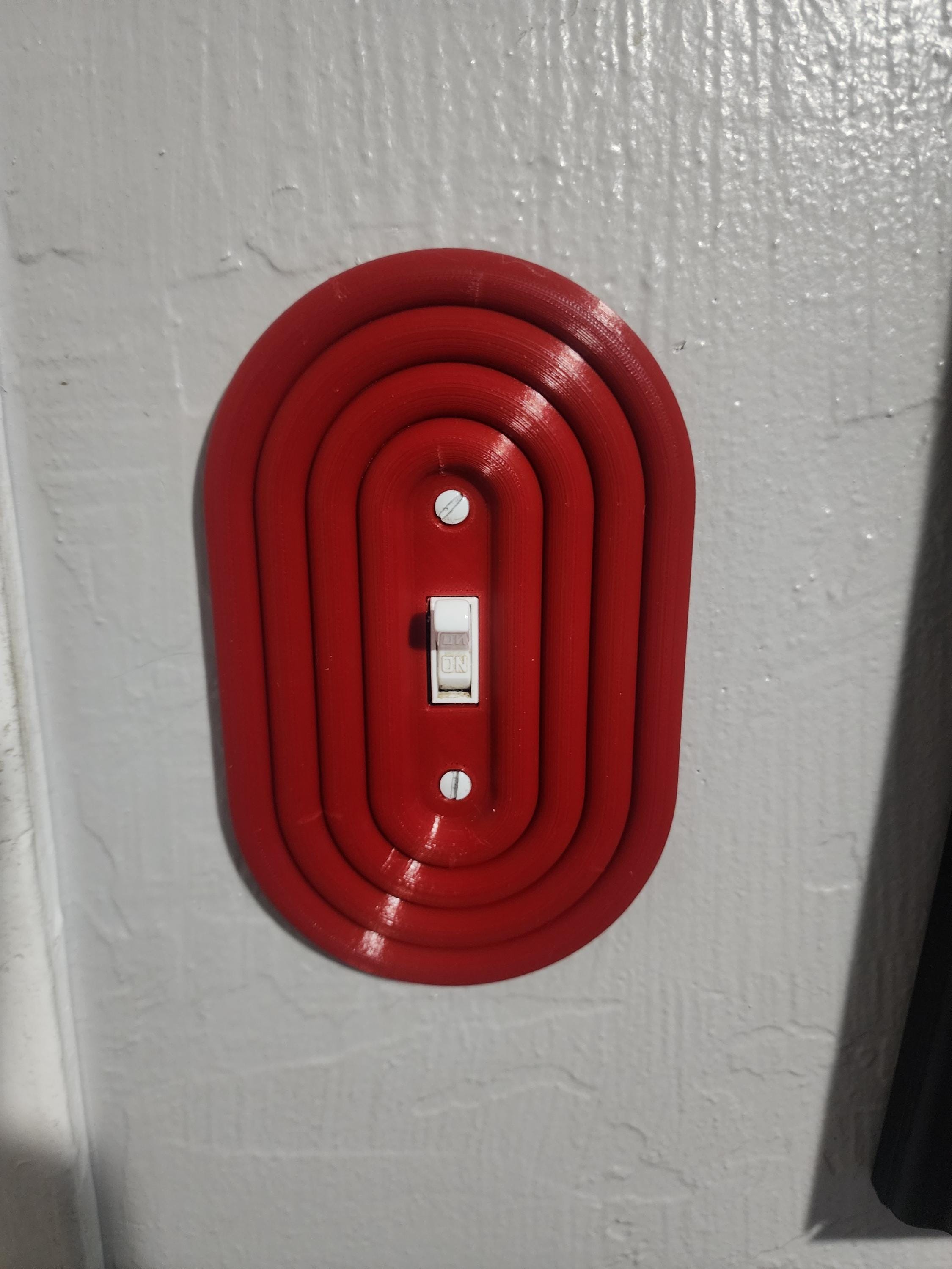 Oval Mid-Century Modern Toggle Switch Plate | Decorative Light Switch Cover | 4 Designs, Over 20 Colors