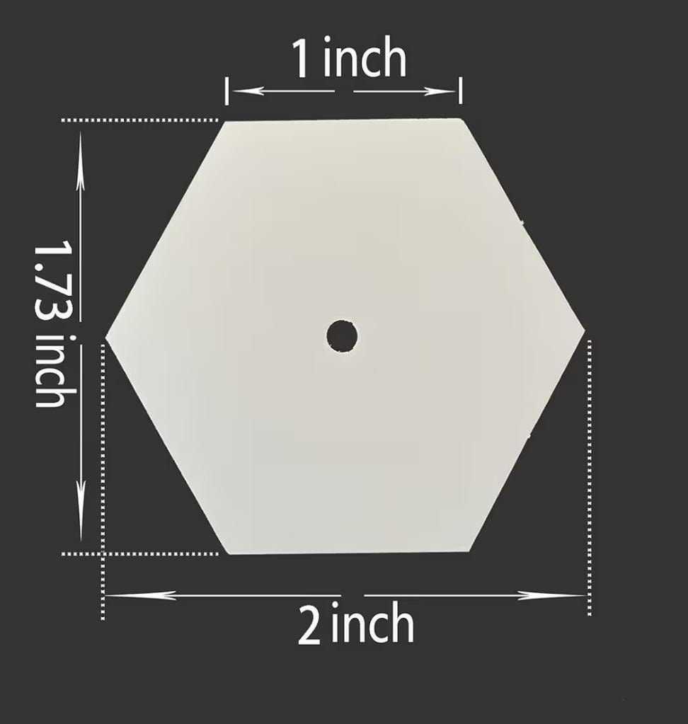 English Paper Piecing 1", 1.5" Hex, Square, Diamond Shape Weight Stack Storage