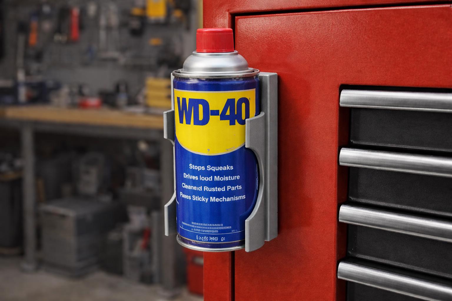 Magnetic Spray Can Holder – Toolbox & Garage Organizer for Spray Paint, WD-40, Lubricants