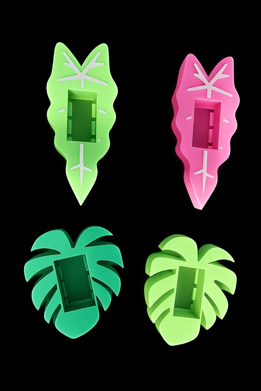 Monstera Leaf Hygrometer: Magnetic Plant Humidity Monitor