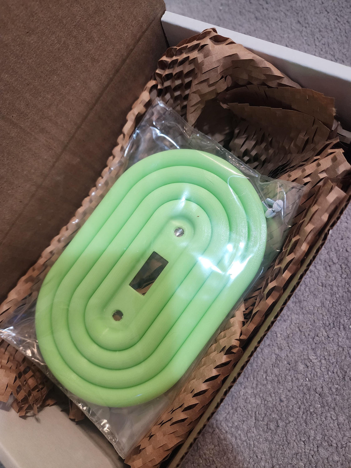 Oval Mid-Century Modern Toggle Switch Plate | Decorative Light Switch Cover | 4 Designs, Over 20 Colors
