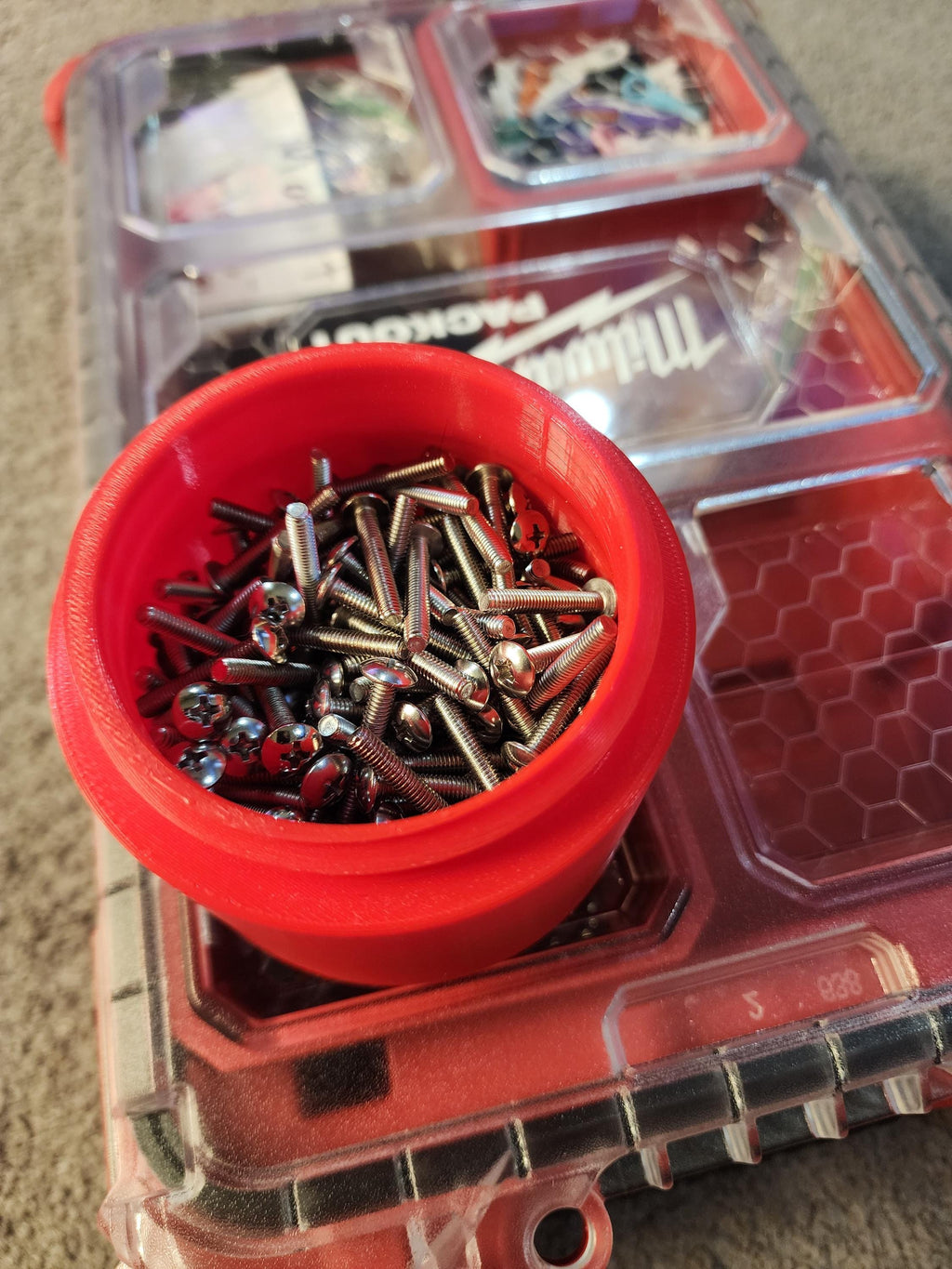 Milwaukee Packout Parts Organizer Bin (1 or 2 Pack) – Screws, Nuts, Bolts & Small Hardware Storage Container