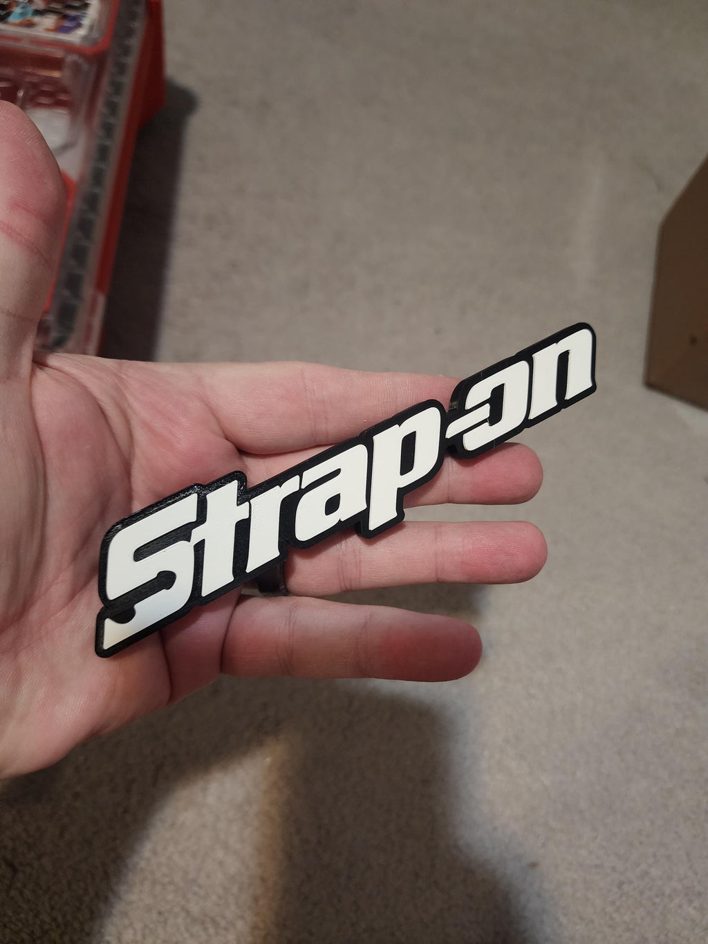 Strap-On Toolbox Badge | Funny Tool Box Accessory | Mechanic Gift for Car Guys & DIYers
