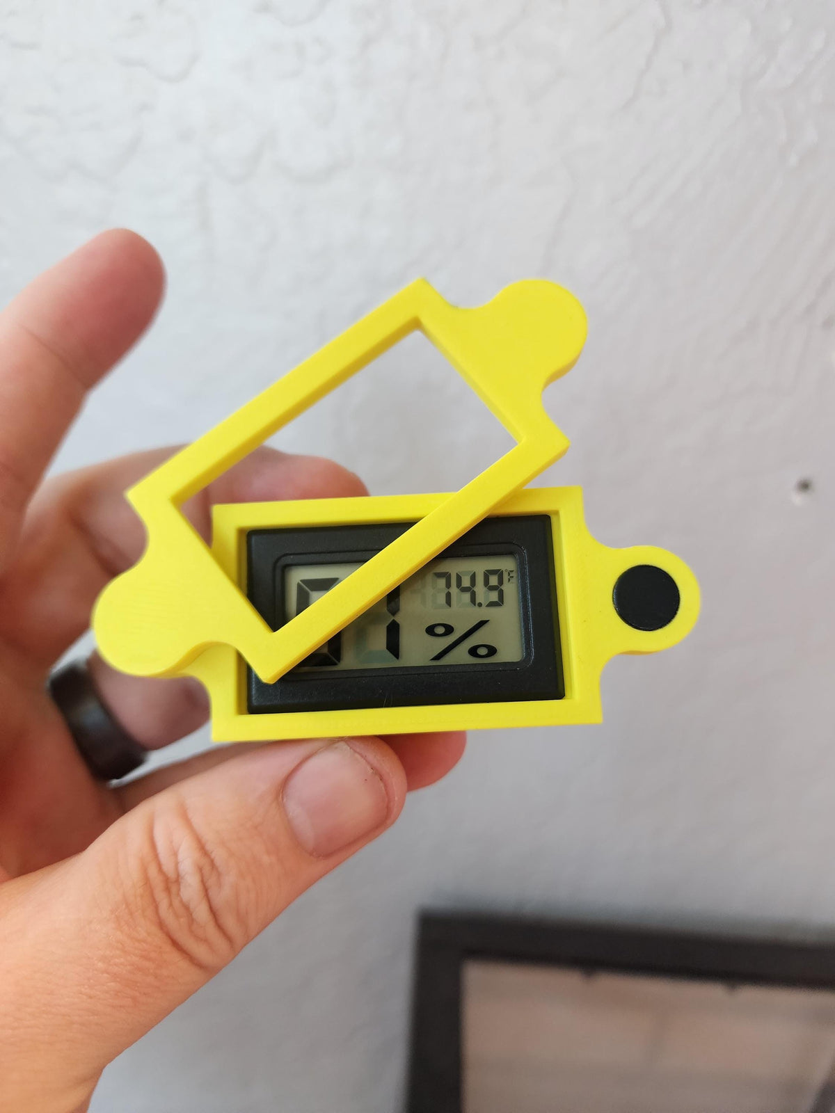 Jumping Spider Hygrometer | Reptile Tank Humidity Gauge | Gecko & Lizard Terrarium | Greenhouse Accessory