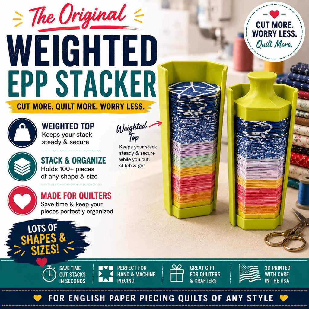 English Paper Piecing 1", 1.5" Hex, Square, Diamond Shape Weight Stack Storage