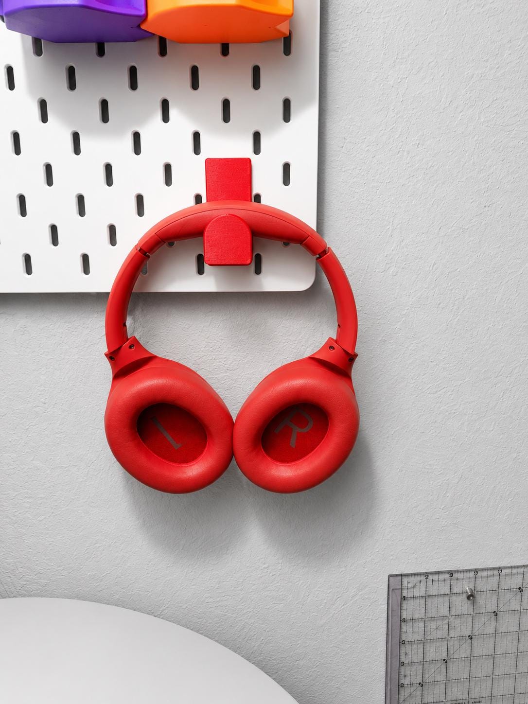 IKEA SKÅDIS Headphone Hook – Pegboard Headset Holder – 20+ Colors – Gaming & Desk Organizer