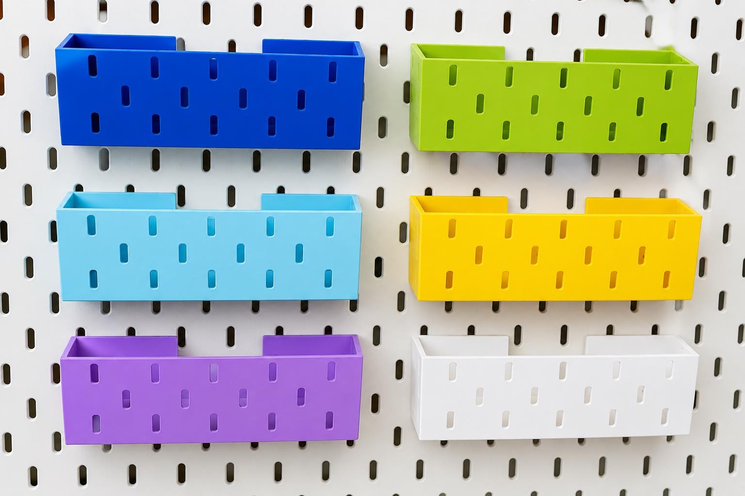 SKÅDIS Pegboard Add-On Storage Box – Organizer Bin for IKEA | 20+ Colors
