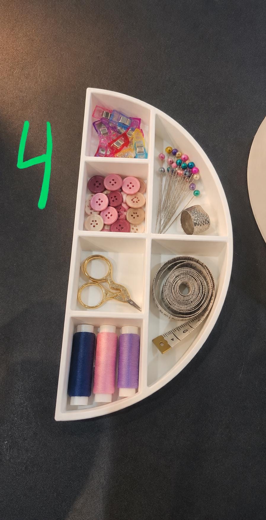 Cookie Box Sewing Kit Organizer | 2-Tier Storage for Royal Dansk Butter Cookie Tin | Choose Tin or Insert | 4 Layout Options