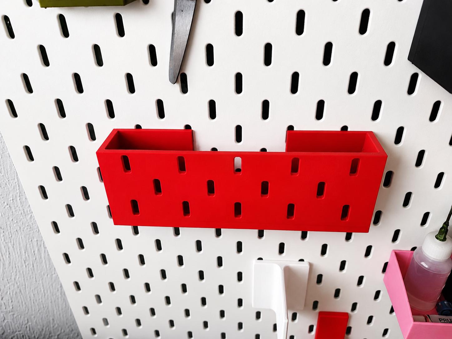 SKÅDIS Pegboard Add-On Storage Box – Organizer Bin for IKEA | 20+ Colors