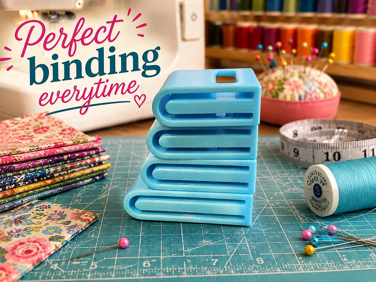 Quilt Binding Guide Tool Set – 2 Pack, 4 Sizes – Easy Feed Sewing Helper for Perfect Binding