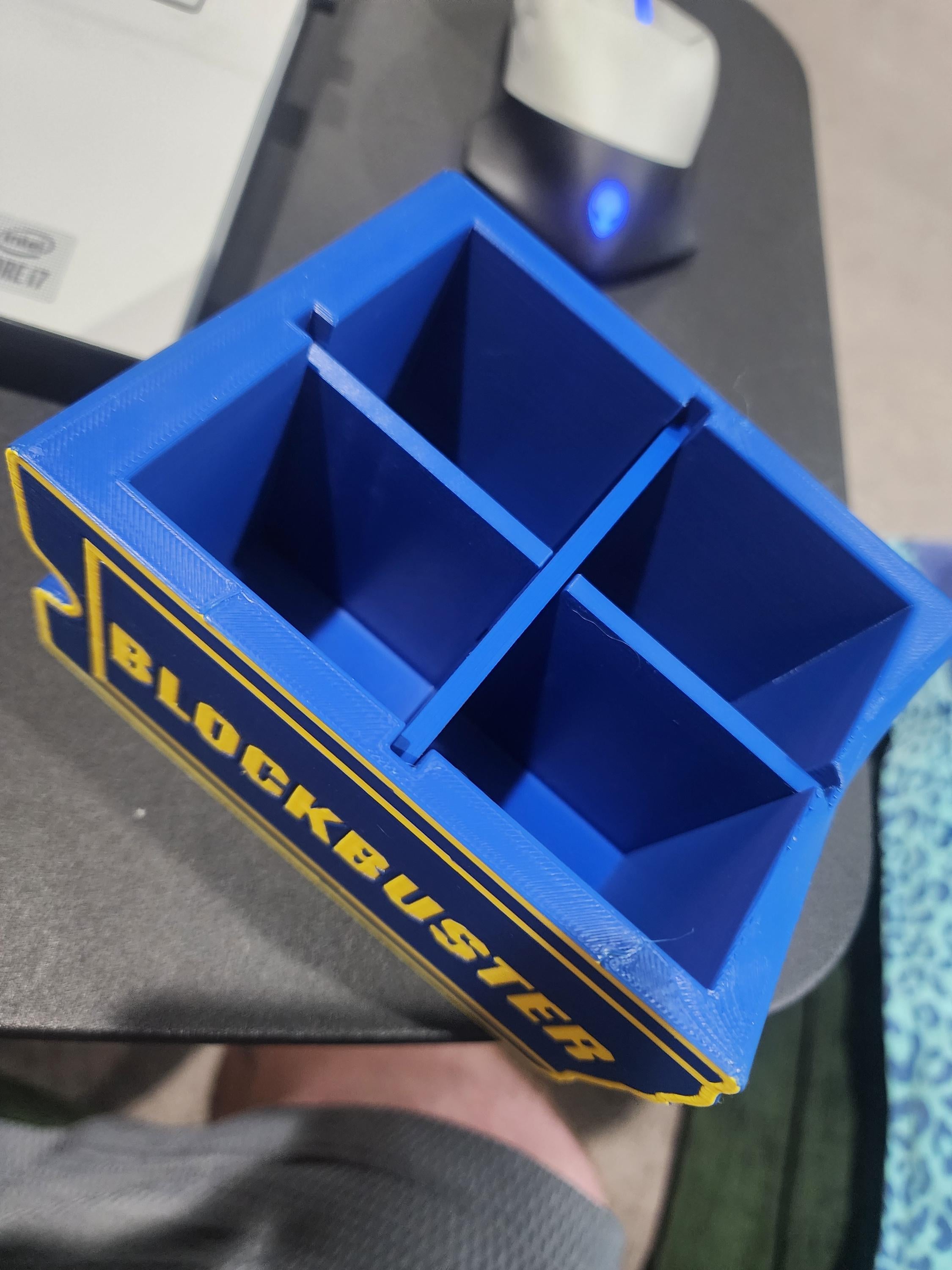 Blockbuster Logo Remote Holder | Retro Movie Night Organizer | TV Remote Caddy | Couch & Coffee Table Storage