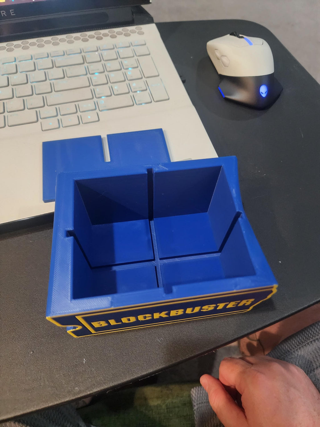 Blockbuster Logo Remote Holder | Retro Movie Night Organizer | TV Remote Caddy | Couch & Coffee Table Storage