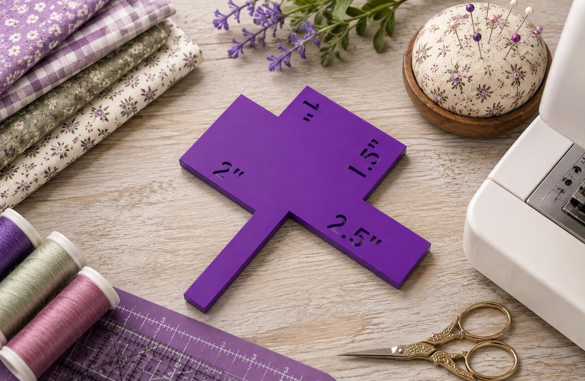 Boxy Bag Template Ruler – Box Corner Sewing Tool, Bag Making Guide, Boxed Bottom Template