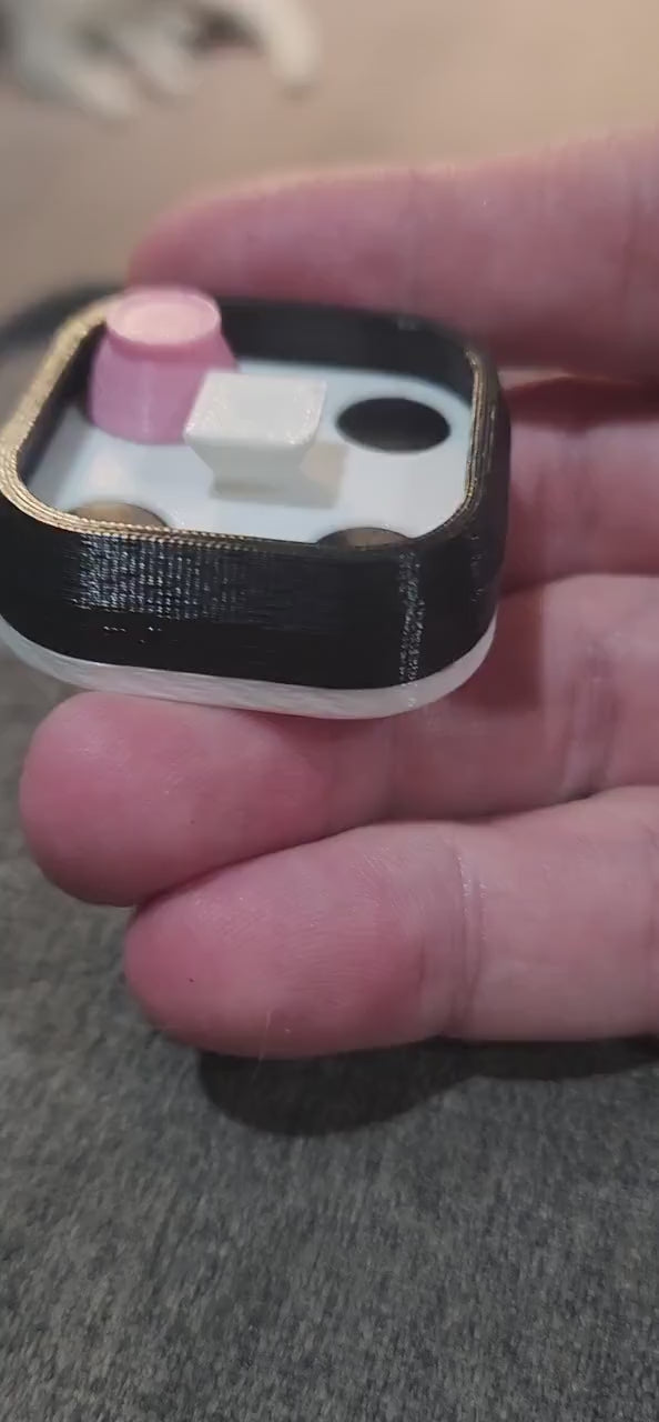 Small Square Customizable 3D Printed Fidget Slider – Pick Your Colors, Smooth & Satisfying Stress Relief Toy
