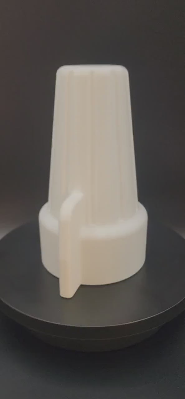 Large Winged Wire Nut Container Screw On / Off Bottom Gift For Electricians 6.5" Tall & Strong Storage For Wire Nuts Custom Colors Available